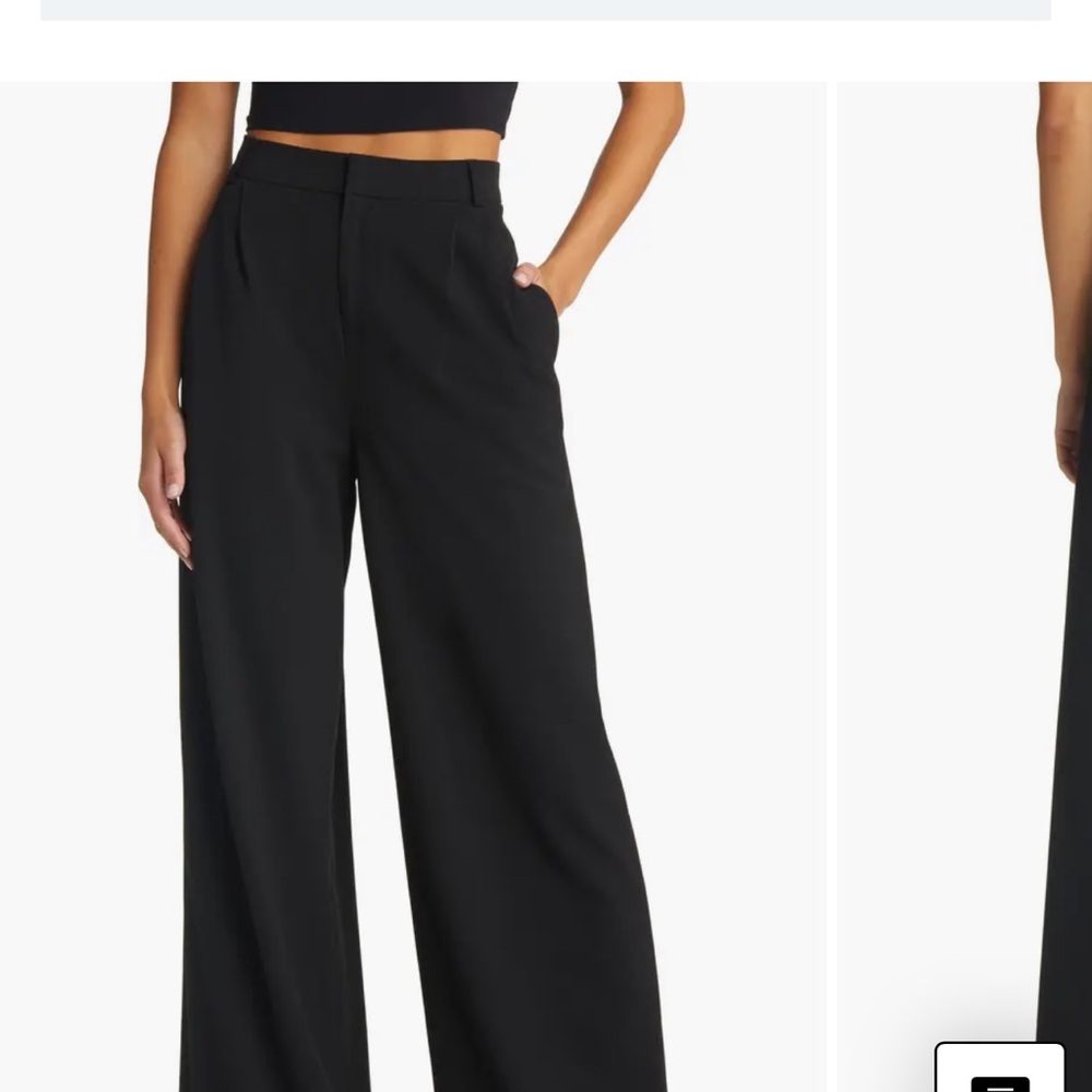 Elegant Olive Green Wide-Leg High-Waisted Pants
